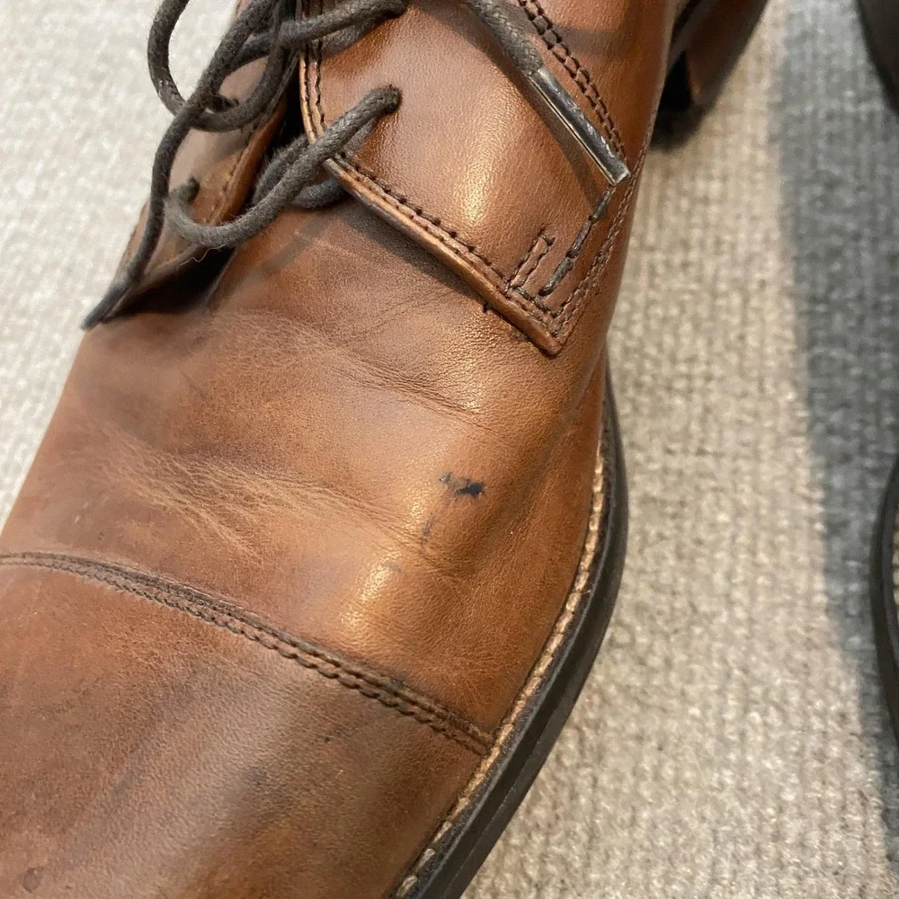 Cole Haan Shoes Mens Size 10.5 M Brown Leather Cap Toe Derby Dress C11632